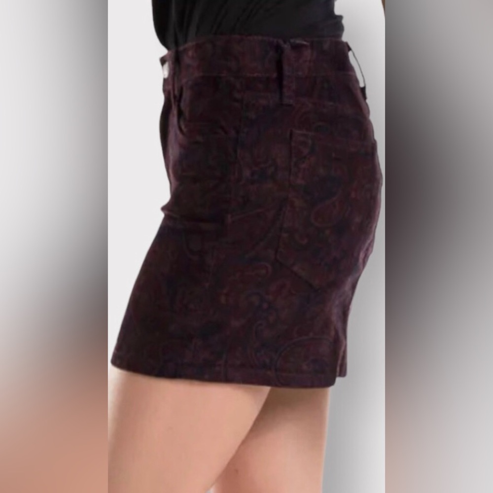 Joe’s Jeans, Corduroy Skirt, Paisley Print, Size W26